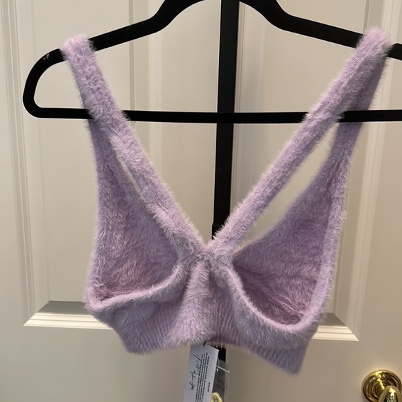 FOR LOVE & LEMONS Lilac Fuzzy Cropped Tank Top - Picture 8 of 15